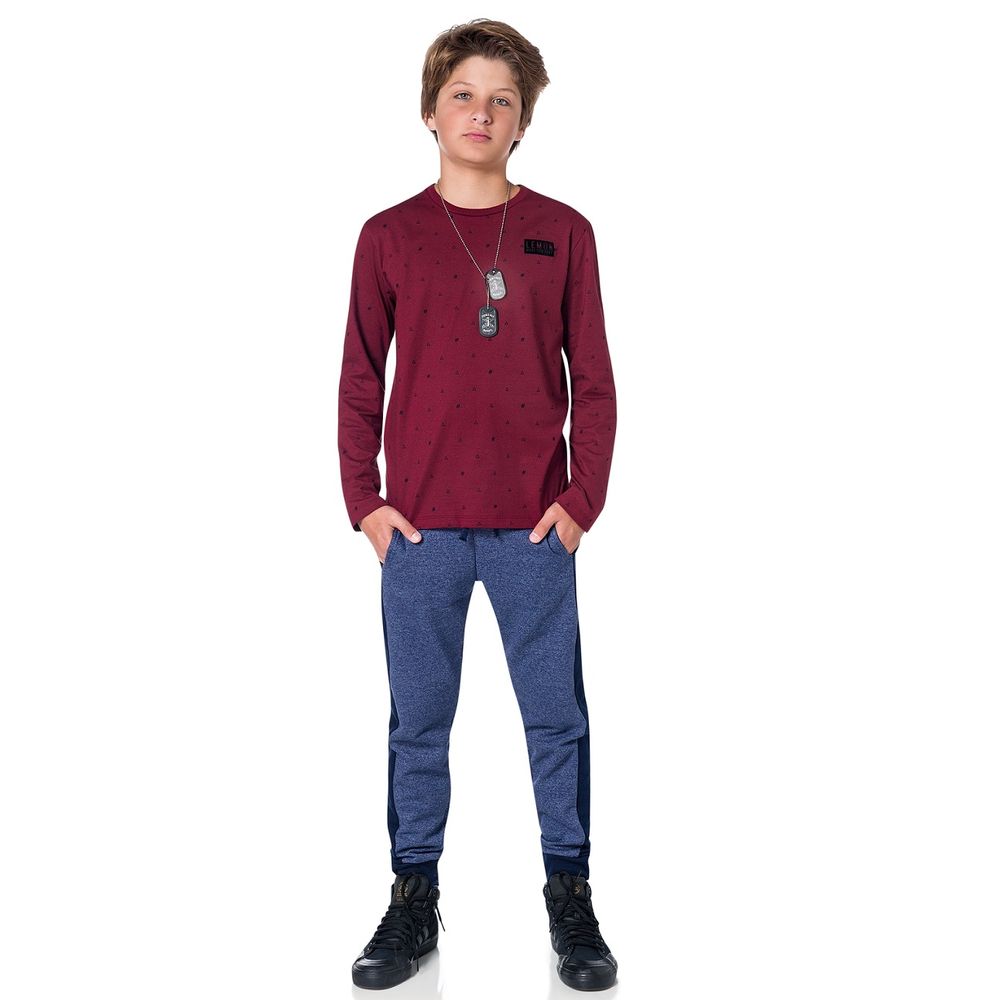 camisa manga longa juvenil