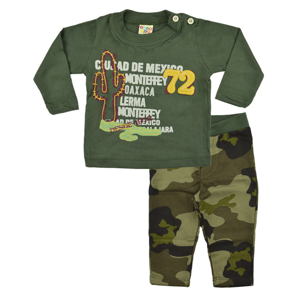 calça camuflada bebe