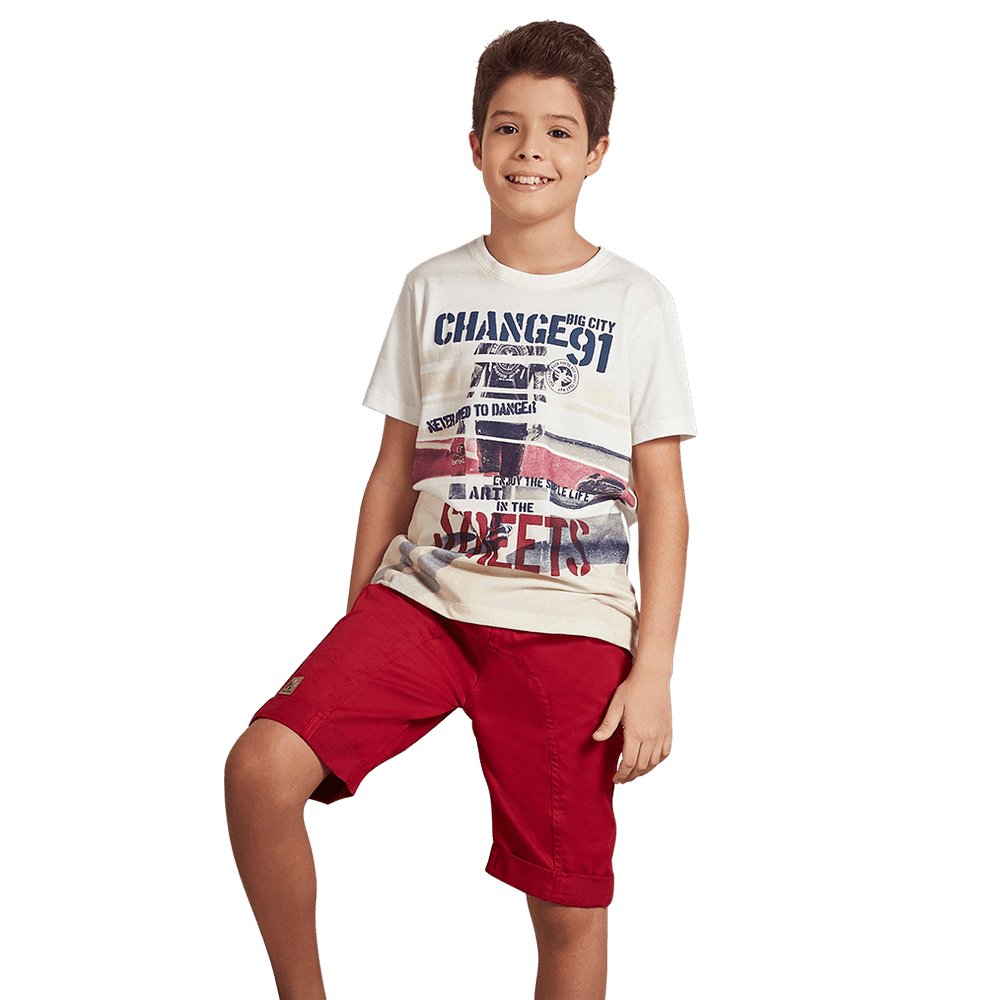 Conjunto Camiseta e Bermuda Masculina Infantil Bros - BBB Family