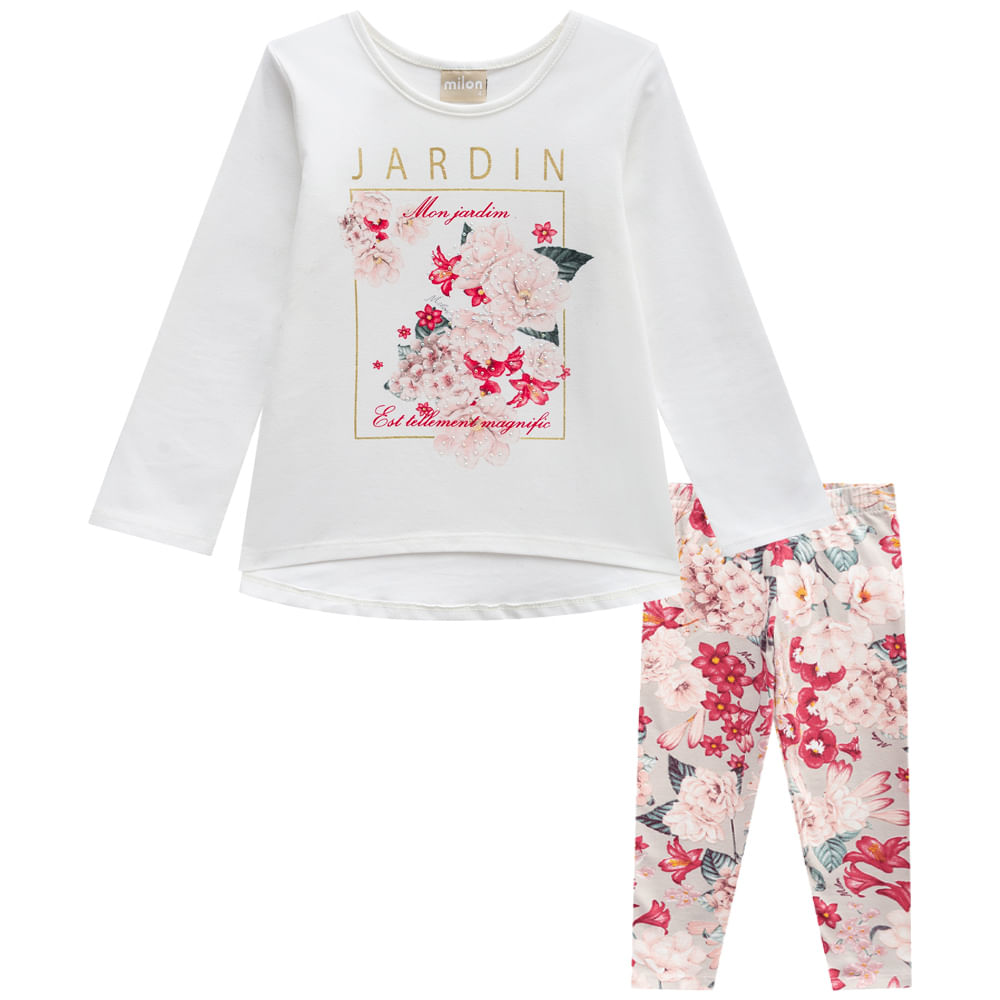 Conjunto Floral Blusa e Legging Infantil Milon - BBB Family
