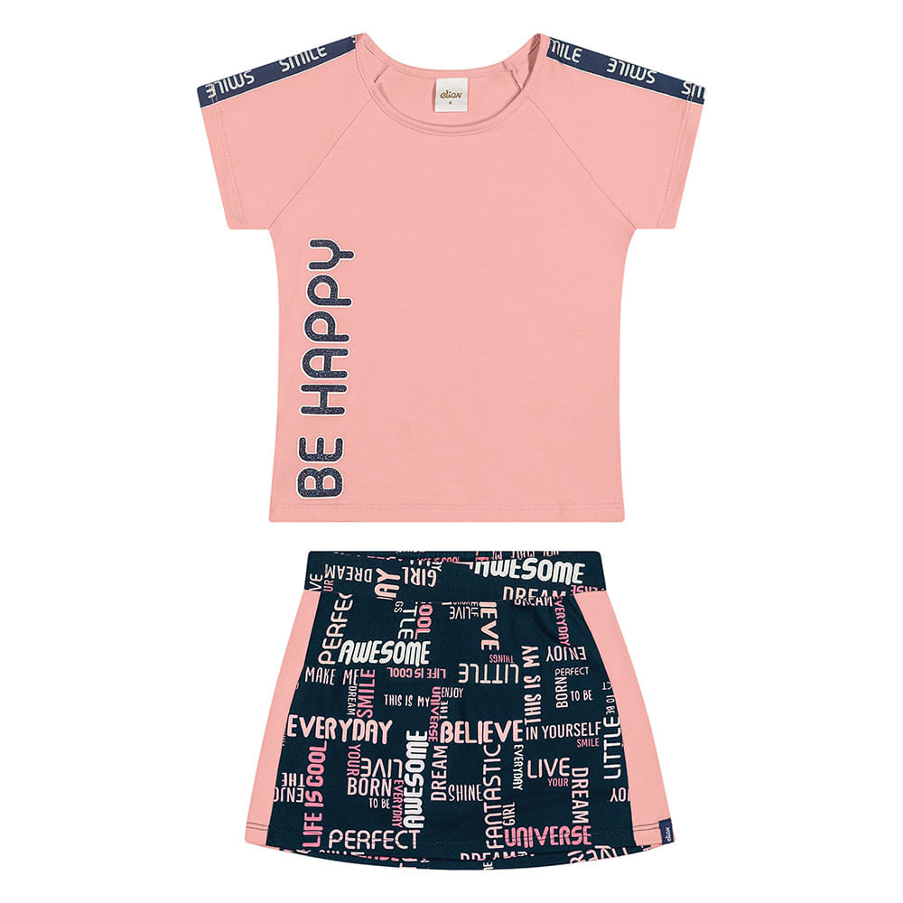 Conjunto Blusa e Short Elian Juvenil Menina Verão Fierce Girl 10