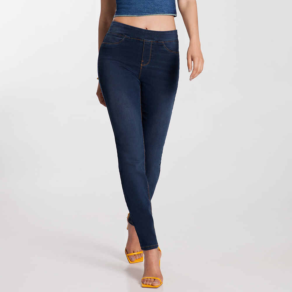 Calça Jeans Feminina Cintura Alta Skinny Com Elastano 7917